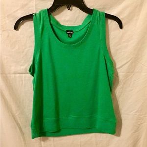 Emerald Sleeveless Sweater Blouse.